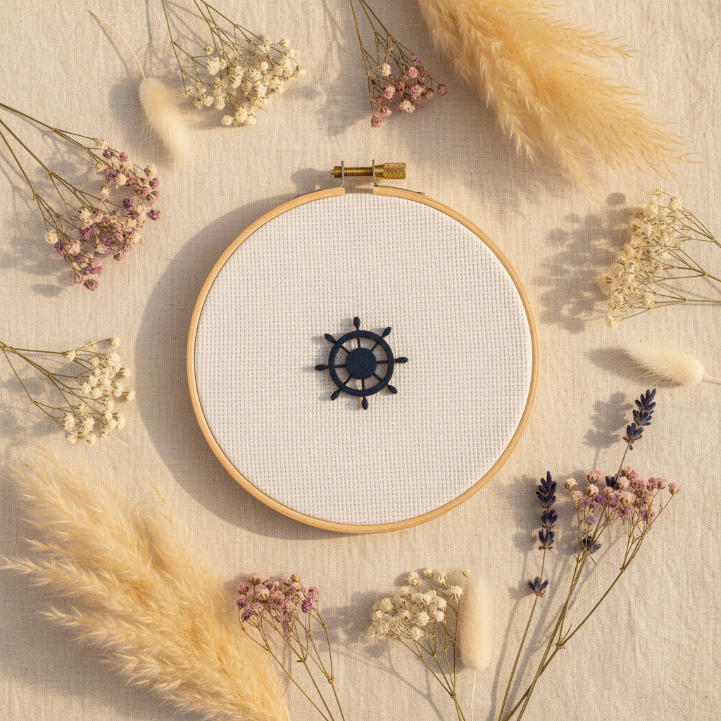 Aimant à aiguille magnétique. Gouvernail. KF059/37 Sorcier