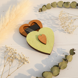 Étui à aiguilles avec coeur vert - Élégance et organisation par Wizardi KF056/100G