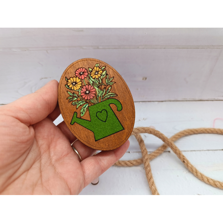 Estuche de agujas de madera KF056/121P “Flores multicolor” – Kind Fox by Wizardi