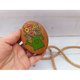 Estuche de agujas de madera KF056/121P “Flores multicolor” – Kind Fox by Wizardi