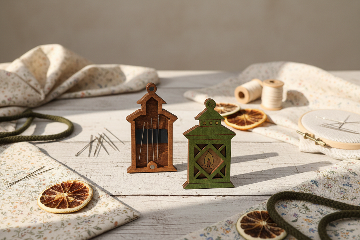 Wizardi KF056/126 Wooden Needle Case – Decorative Lantern