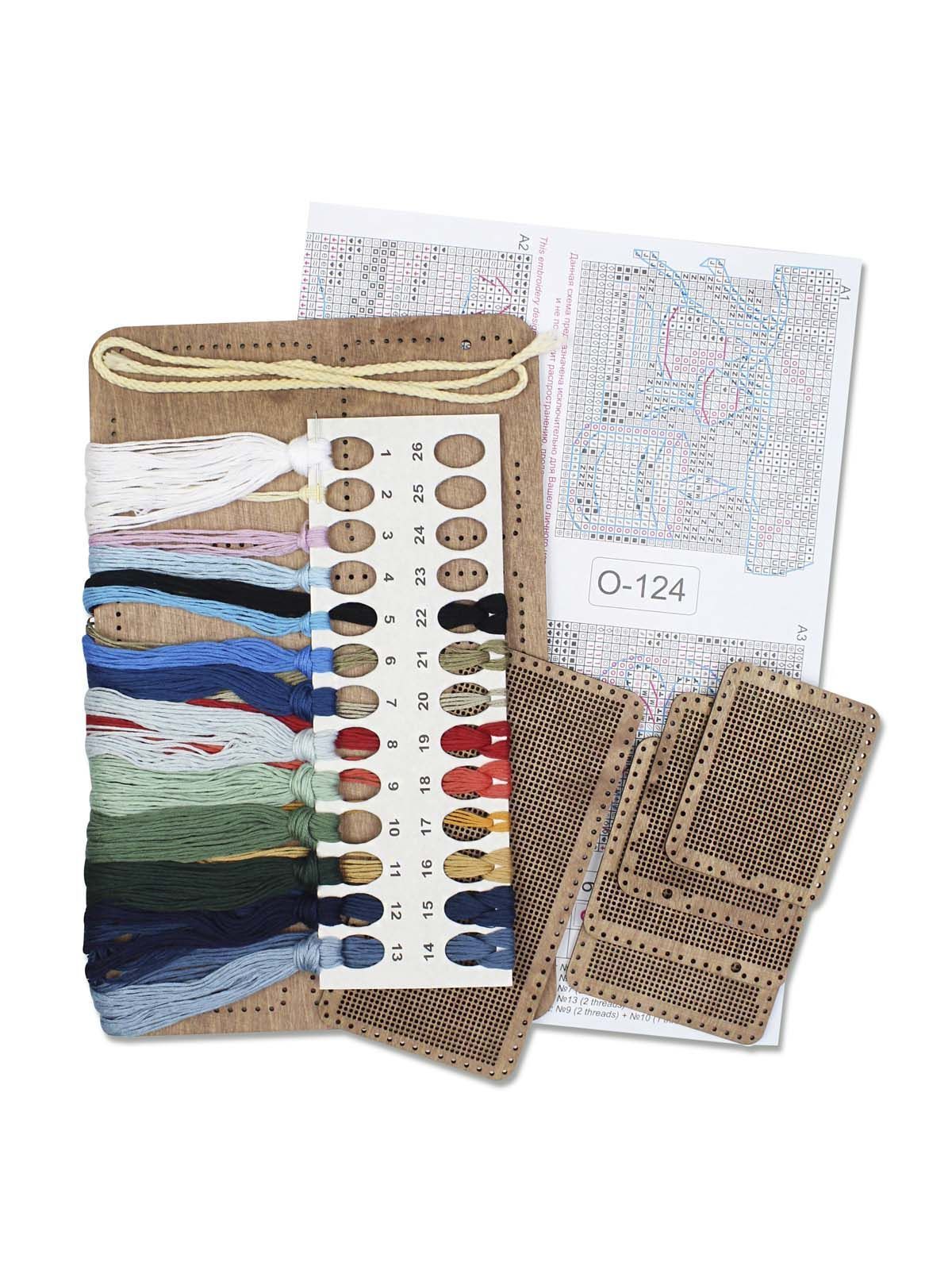 Kit de Punto de Cruz sobre Base de Madera “Winter Collage” MP Studia SO-124 – Decoración Invernal 26×17 cm