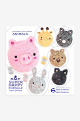 Livre au crochet 'Mes amis les animaux' avec Super Happy Chenille DMC - 6 modèles de coussins