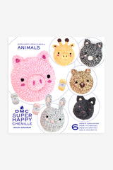 Crochet Book 'My Animal Friends' with Super Happy Chenille DMC - 6 Cushion Models