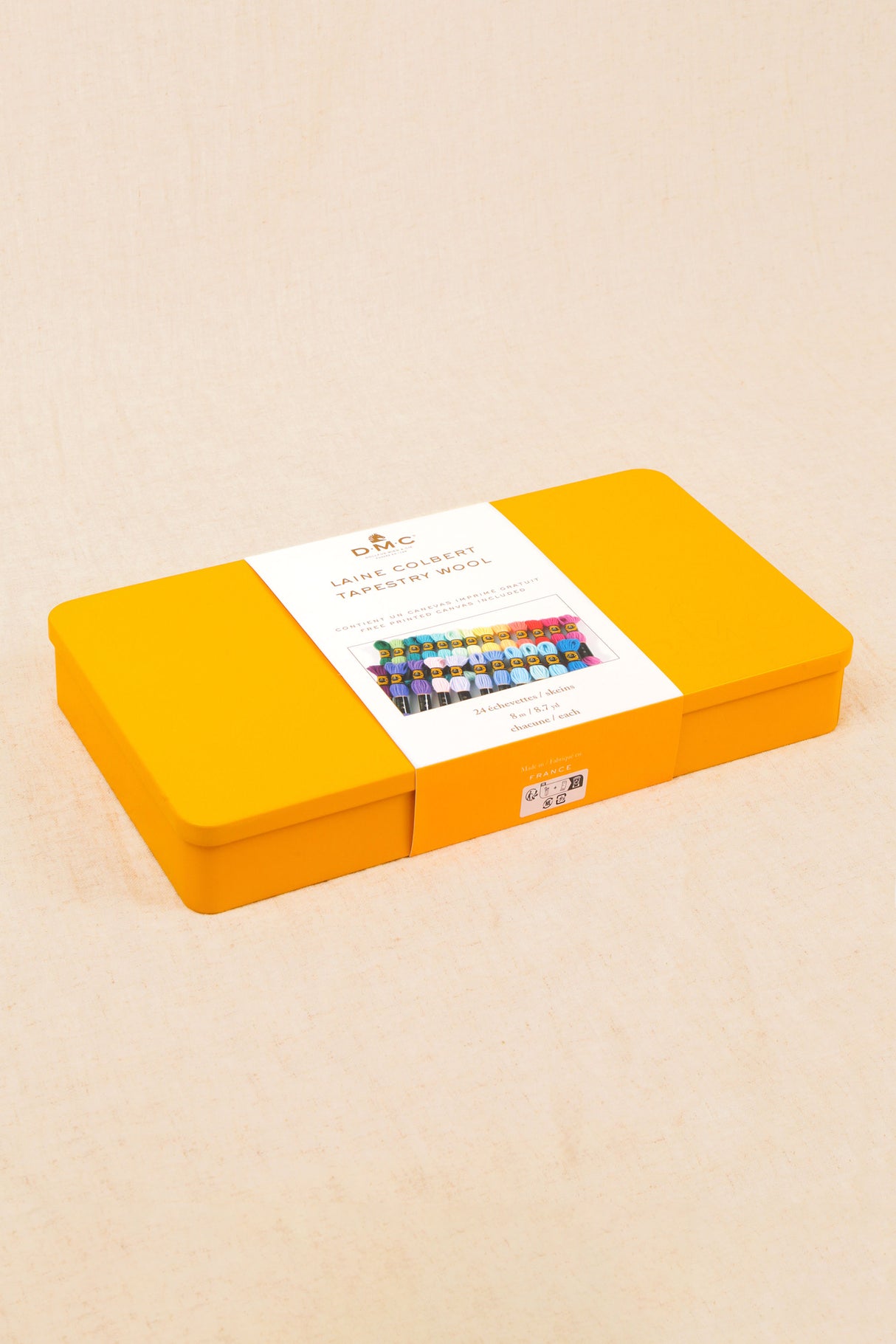 Caja Metálica con 24 Madejas de Lana DMC Colbert - Edición Limitada: La Elegancia del Bordado