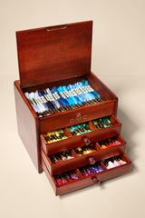 DMC Wooden Organizer Cabinet with 120 Mouliné Skeins - Exclusive Collection