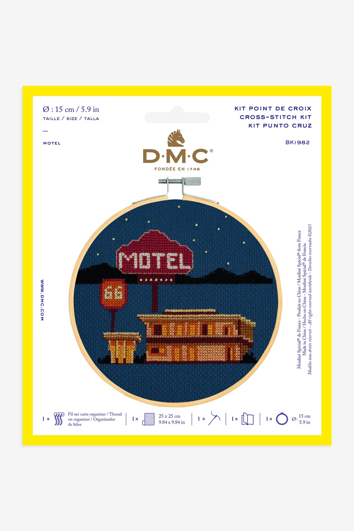 Vista adicional de Kit de Punto de Cruz Motel American Dream de DMC