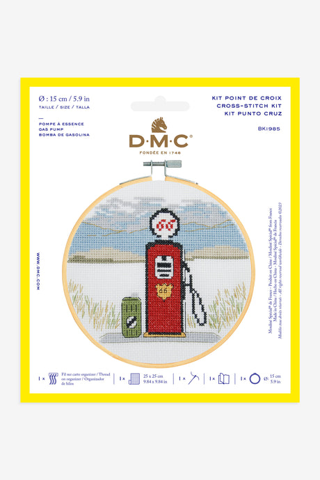 Kit de Punto de Cruz "Surtidor de Gasolina Americano" de DMC