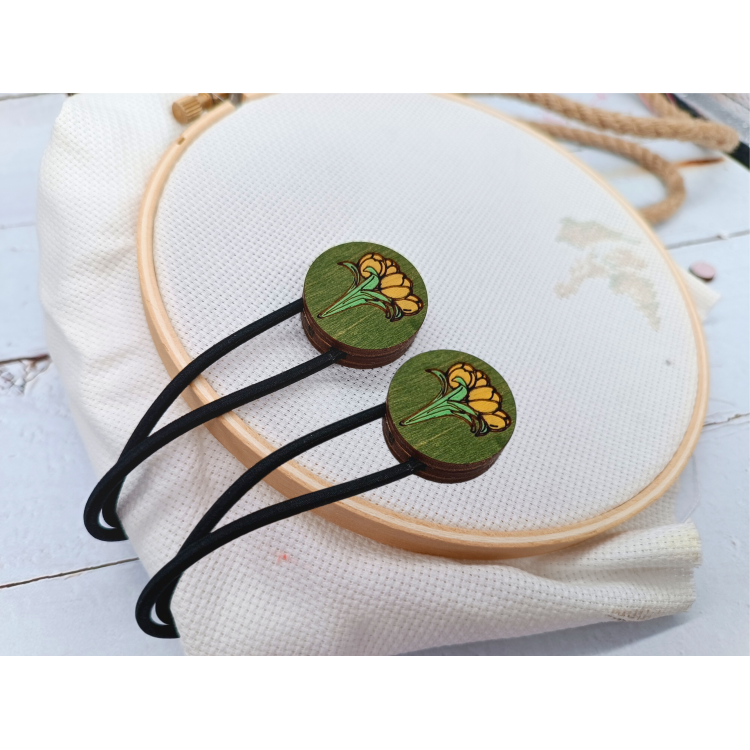 Imán para agujas Wizardi KF040/1G Magnetic Keepers Tulips | Sujetadores magnéticos para tela