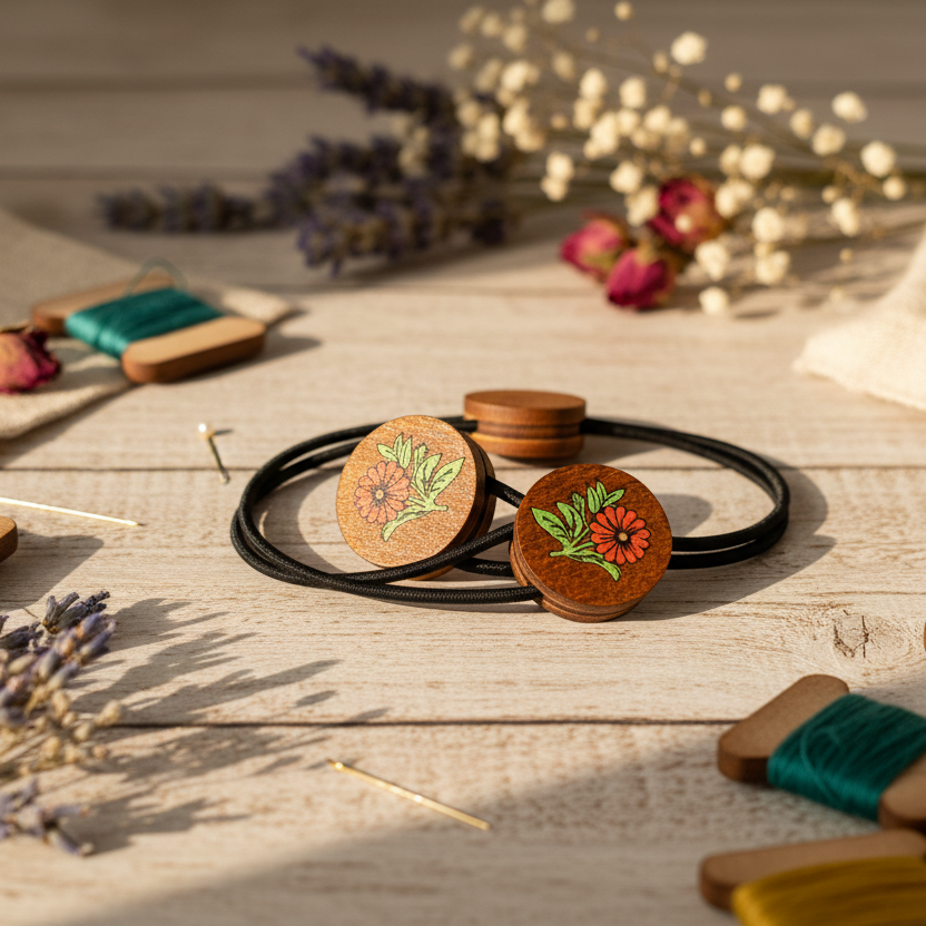 Imán para agujas Wizardi KF040/2P Magnetic Keepers Flowers | Sujetadores magnéticos para tela