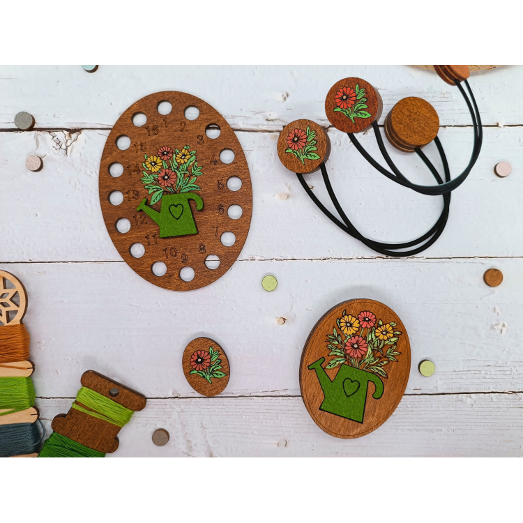 Vista adicional de Imán para agujas Wizardi KF040/2P Magnetic Keepers Flowers | Sujetadores magnéticos para tela