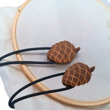 Wizardi KF040/3 Magnetic Fasteners – Wooden Pine Cone (Pack of 2)