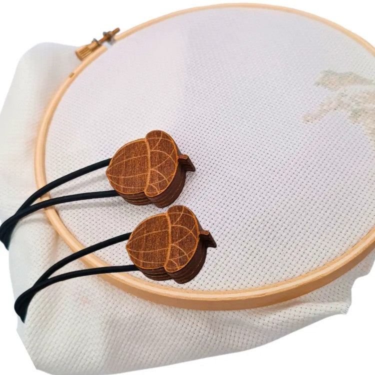 Wizardi KF040/4 Magnetic Fasteners – Wooden Acorn (Pack of 2)