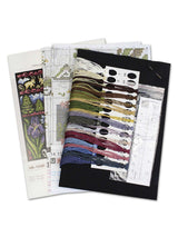 Kit de punto de cruz MP Studia SNV-1030 Sampler Twilight in the Mountains – Atardecer en las Montañas 19x19 cm