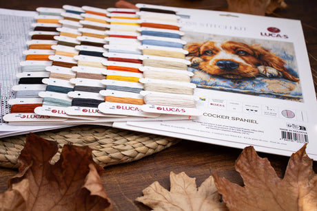 Hilos organizados del kit de punto de cruz Luca-S Cocker Spaniel BU5058