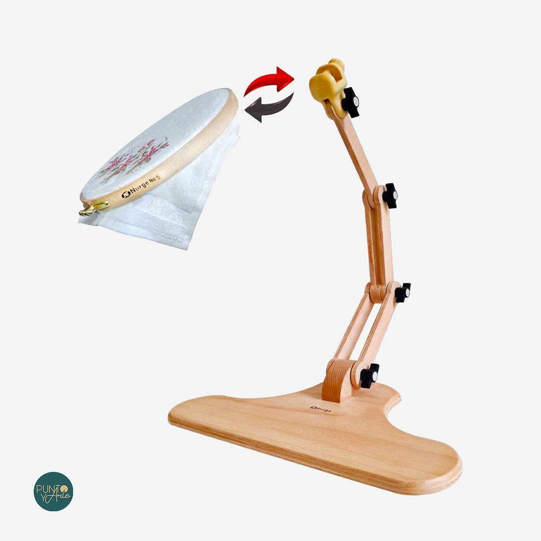 Pie de bastidor Nurge 190-4 compatible con bastidores redondos