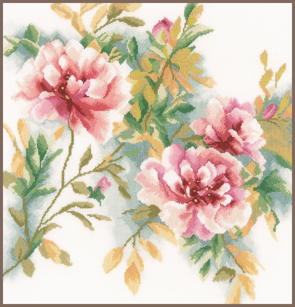 Rose branch - Lanarte - Cross stitch kit PN-0008127