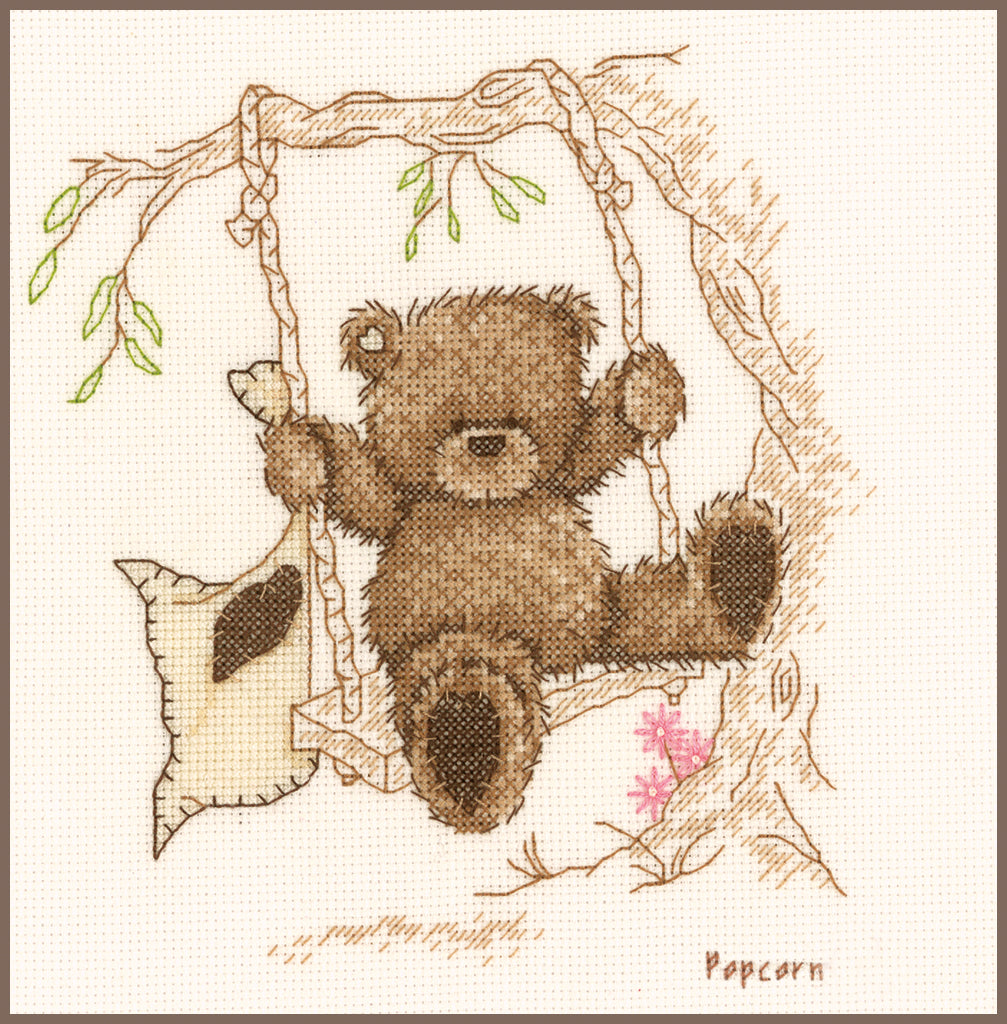 Popcorn bear swing - Vervaco - Cross stitch kit PN-0011188