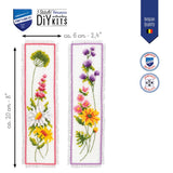 Cross stitch kit - Vervaco - BOOKMARK KIT FLOWERS SET OF 2