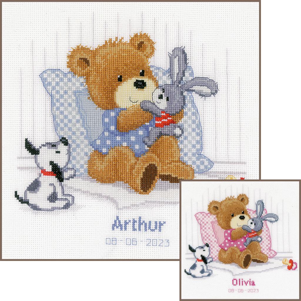 Bear, Rabbit and Dog - Vervaco - Kit de punto de cruz PN-0021666