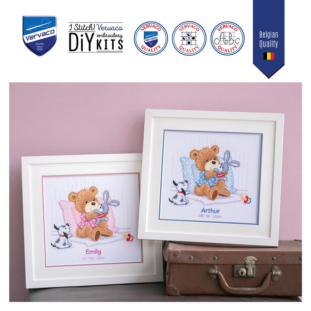 Bear, Rabbit and Dog - Vervaco - Kit de punto de cruz PN-0021666