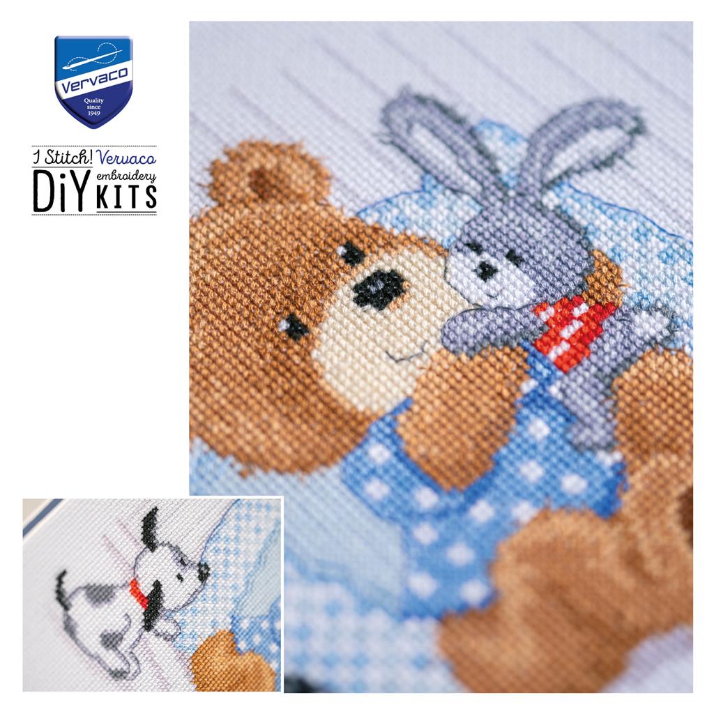 Bear, Rabbit and Dog - Vervaco - Kit de punto de cruz PN-0021666