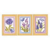 Bird with flowers set of 3 - Vervaco - Cross stitch kit PN-0143718