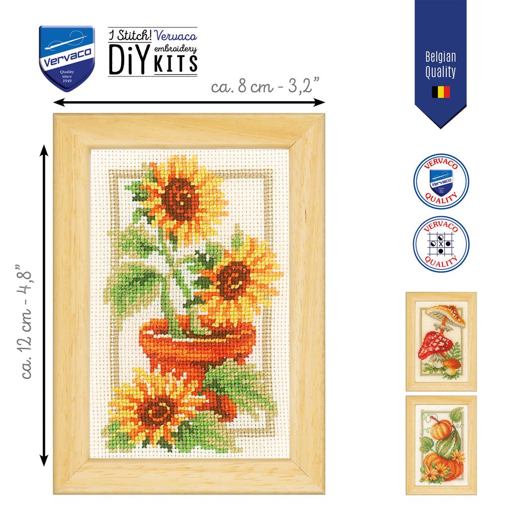 Autumn set of 3 - Vervaco - Cross stitch kit PN-0147594