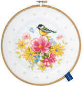 Oiseau et fleurs - Vervaco - Kit de point de croix PN-0151945