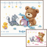 Bear &amp; present - Vervaco - Cross stitch kit PN-0157028