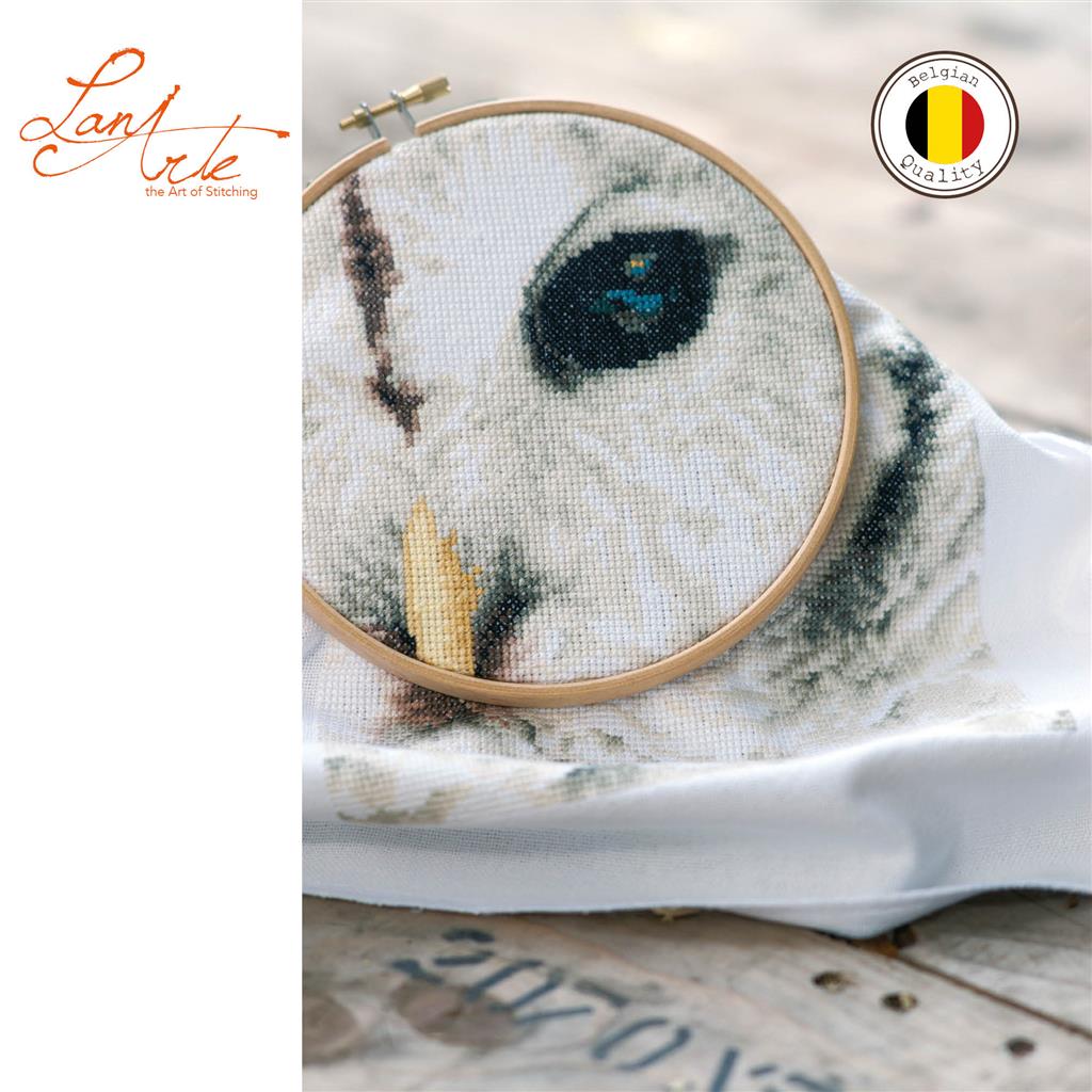 Weiße Eule - Lanarte - Kreuzstich-Set PN-0163781