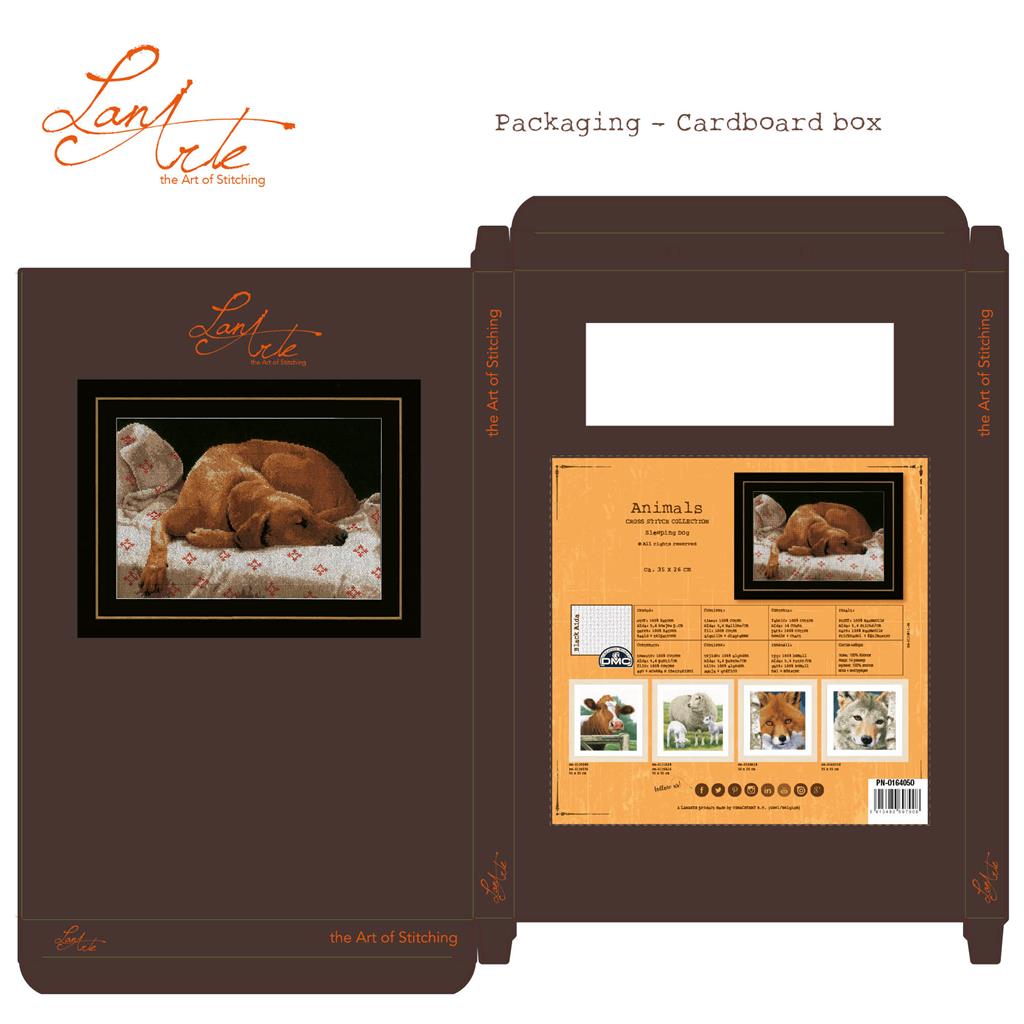 Sleeping dog - Lanarte - Cross stitch kit PN-0164050