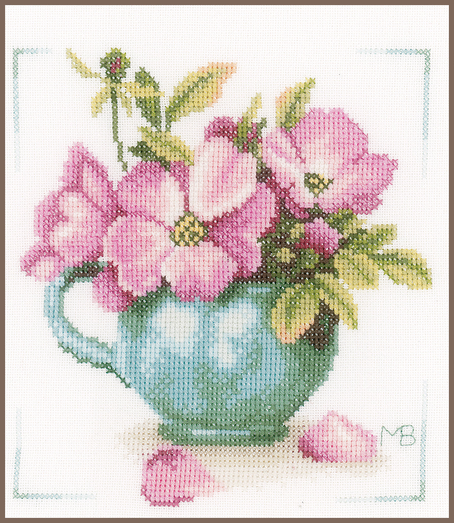 Wild roses - Lanarte - Cross stitch kit PN-0164070