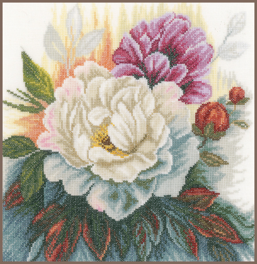 Weiße Rose - Lanarte - Kreuzstich-Set PN-0165377