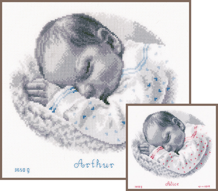 Bebé dormido - Vervaco - Kit de punto de cruz PN-0169612