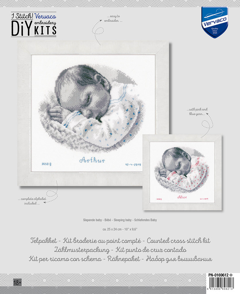 Schlafendes Baby - Vervaco - Kreuzstich-Set PN-0169612