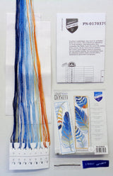 Blue feathers set of 2 - Vervaco - Kit de punto de cruz PN-0170379