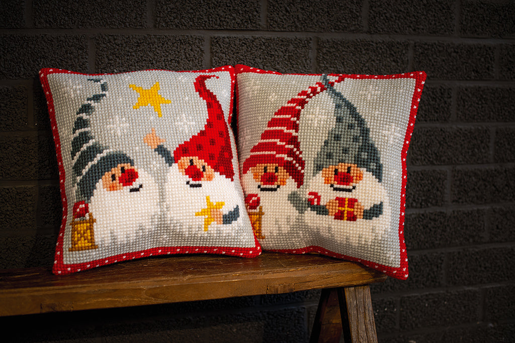 CHRISTMAS GNOMES - Kit para crear una almohada - Vervaco PN-0172634