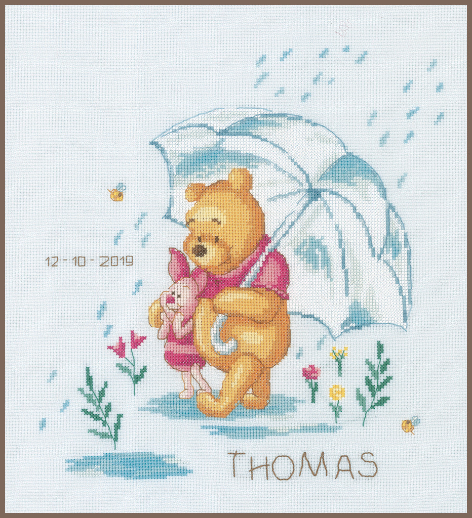 Disney Winnie in the rain - Vervaco - Kit de punto de cruz PN-0172703