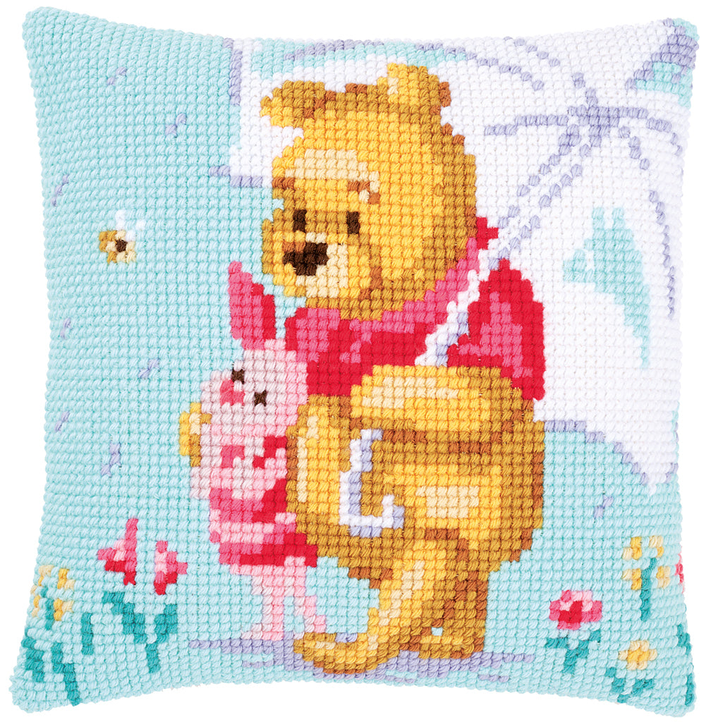 DISNEY WINNIE IN THE RAIN - Kit para crear una almohada - Vervaco PN-0172780