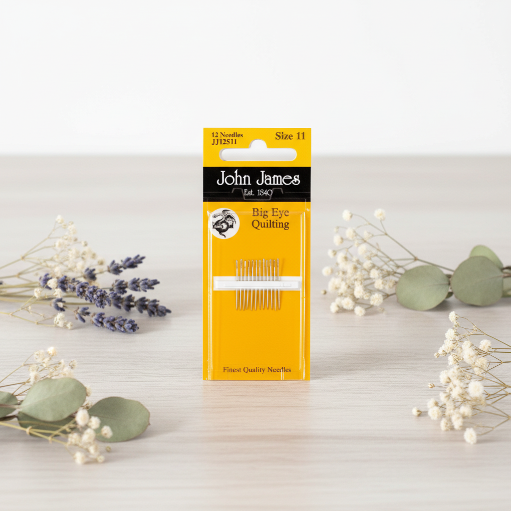 Agujas John James Acolchado con Ojo Grande Nº11