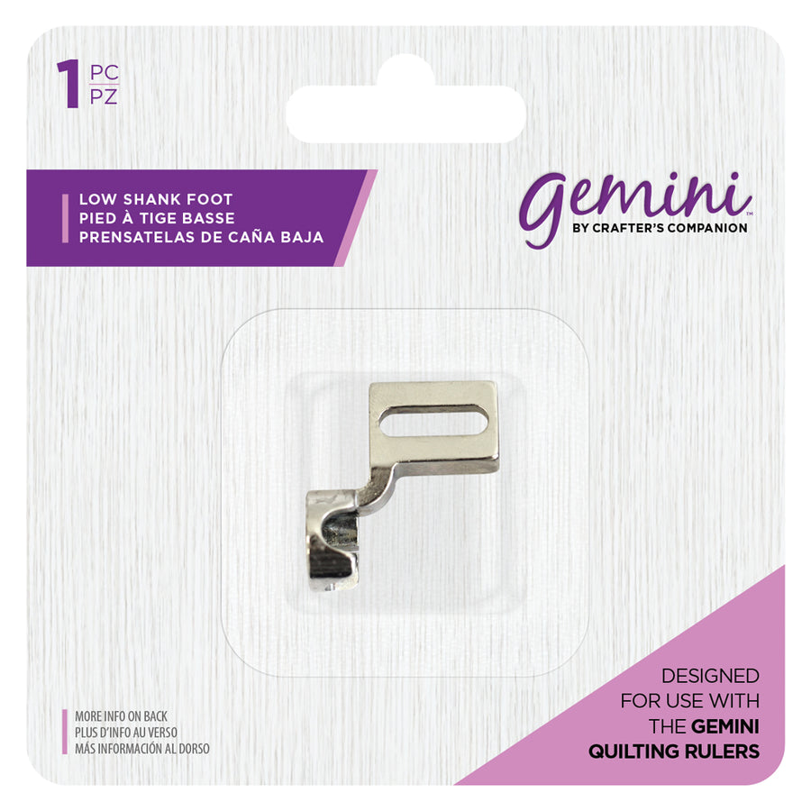 Piedino per imbottitura e ricamo a movimento libero con asta bassa - Gemini