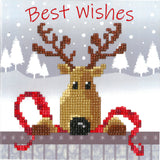 Reindeer Greeting Card - Vervaco - Diamond Point Kit PN-0183276