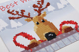 Reindeer Greeting Card - Vervaco - Diamond Point Kit PN-0183276