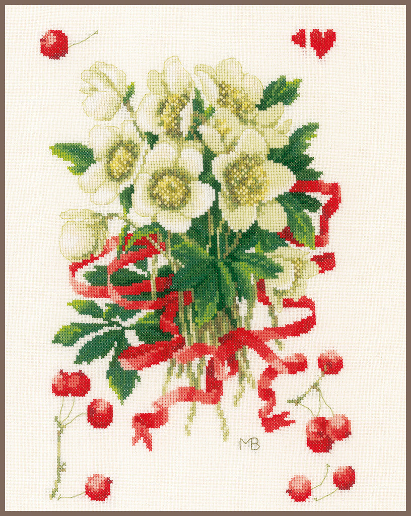 A gift of hellebores - Lanarte - Cross stitch kit PN-0183502