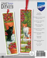 Kit de Punto de Cruz Marcapáginas Gatos – Set de 2 | Vervaco