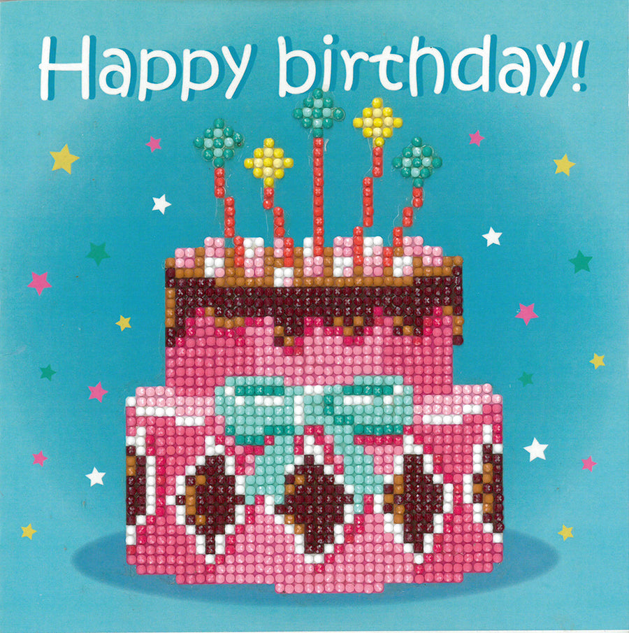 Feliz cumpleaños. Tarjetas de felicitación - Vervaco - Kit Punto Diamante PN-0184513