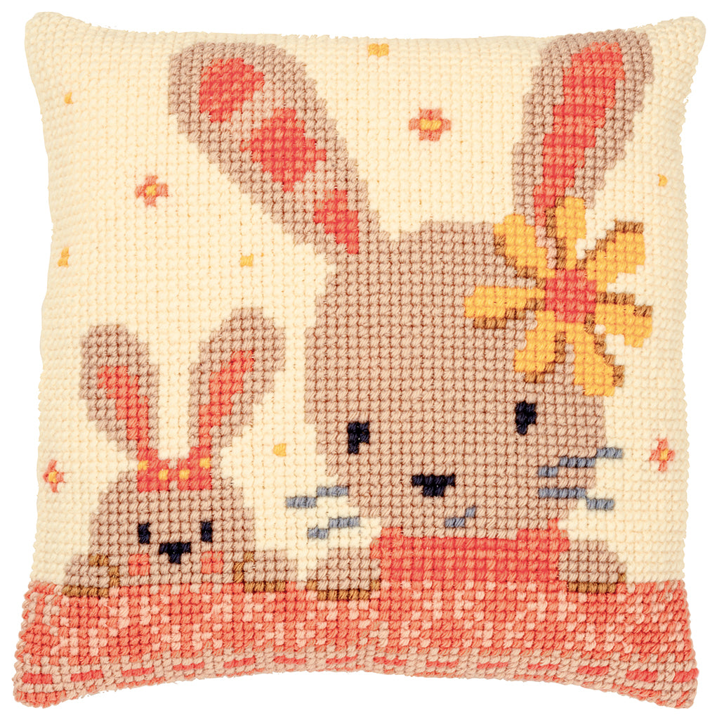 SWEET BUNNIES - Kit to create a pillow - Vervaco PN-0187190