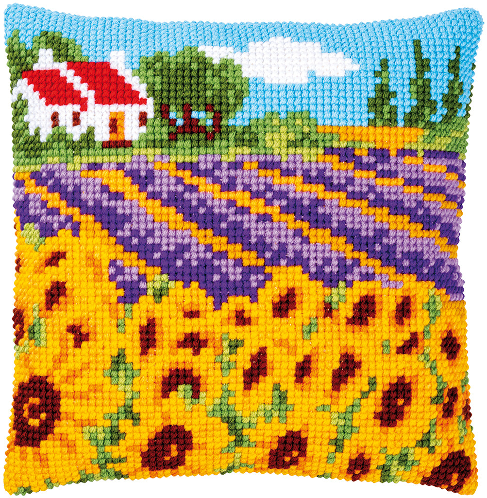 SUNFLOWER FIELD - Kit to create a pillow - Vervaco PN-0189681