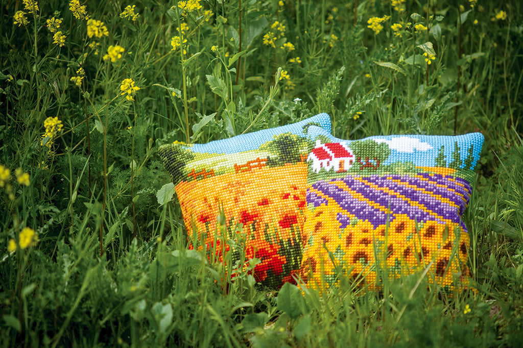 SUNFLOWER FIELD - Kit to create a pillow - Vervaco PN-0189681